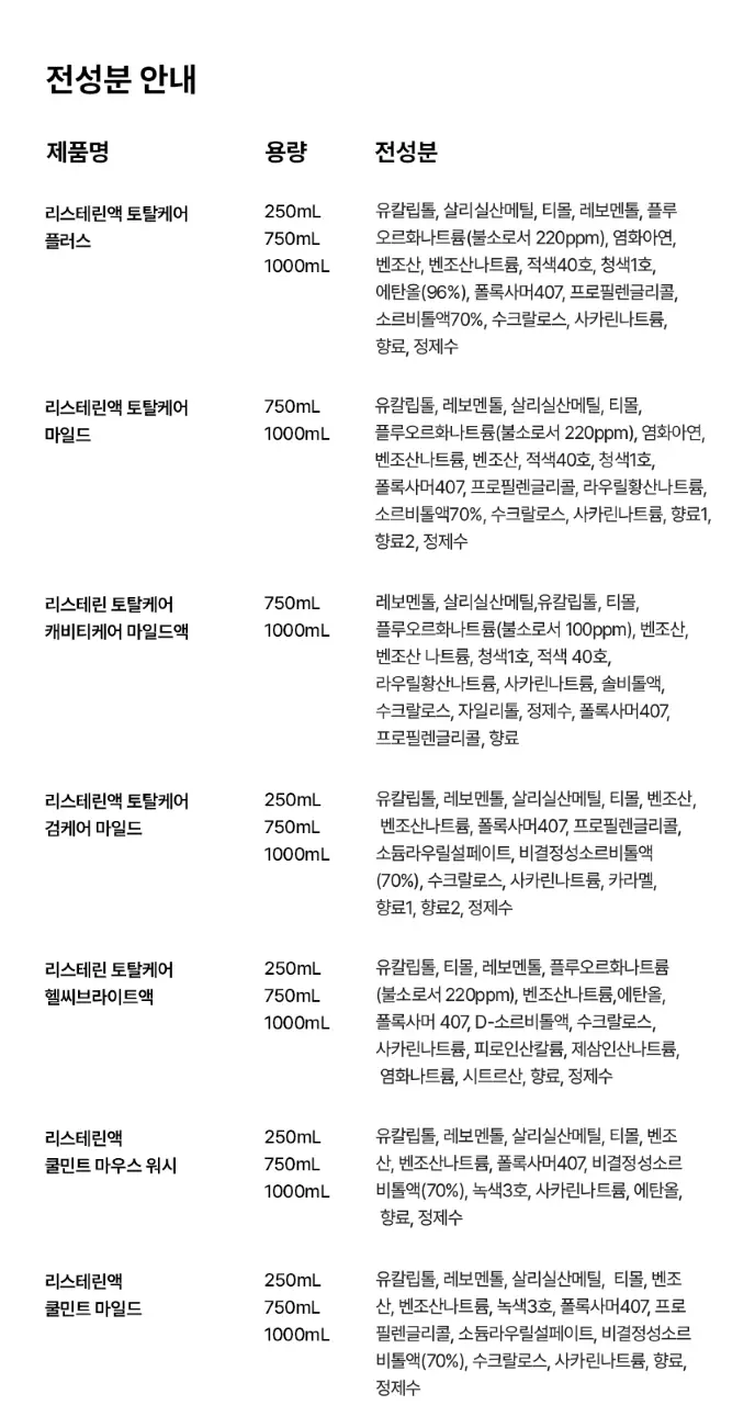 [엔하이픈 PICK/1+1단독기획] 리스테린가글 헬씨브라이트 750ml 상세페이지 10